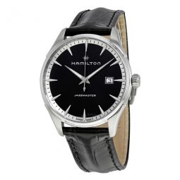 Jazzmaster Black Dial Mens Leather Watch