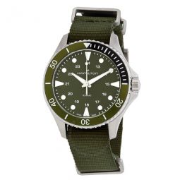 Khaki Navy Quartz Green Dial Watch