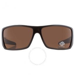 Brown Gradient Wrap Mens Sunglasses