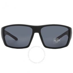 Smoke Mirror Rectangular Mens Sunglasses