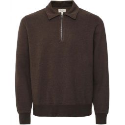 Zip Polo Sweater - Maroon
