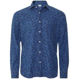 Paul Button Down - Indigo Print