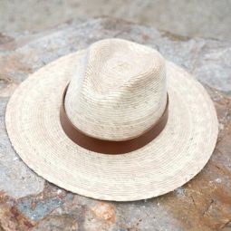 Preorder San Cristobal Straw Fedora With Leather Band