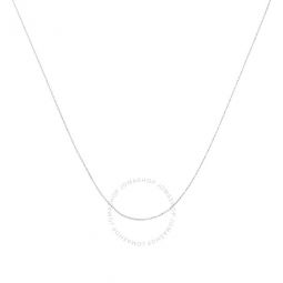 Solid 10k White Gold 0.5MM Rope Chain Necklace. Unisex Chain - Size 16 Inches
