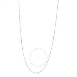 .925 Sterling Silver 0.7mm Slim and Dainty Unisex 18 Inch Ball Bead Chain Necklace