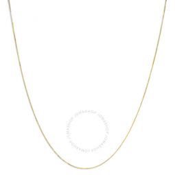 Solid 14K Yellow Gold 0.75mm Classic Box Chain Necklace - Unisex Chain