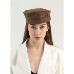 Paneled Hat - Brown