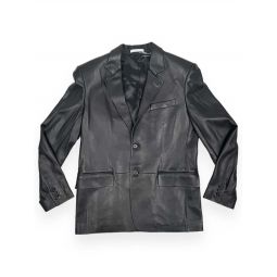 Leather Blazer - Black