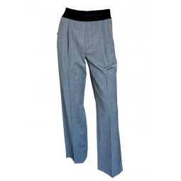Pull On Suit Pant - Black/White