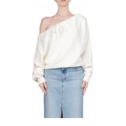 Ruched Dolman Sleeve Sweater - Ivory