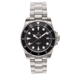 Luciano Automatic Black Dial Mens Watch