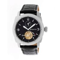 Helmsley Black Dial Leather Automatic Mens Watch