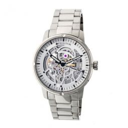 Ryder Automatic Silver Skeleton Dial Mens Watch