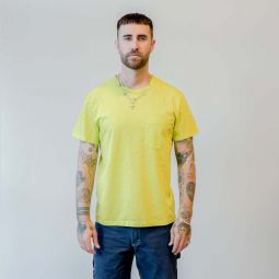 Dads Pocket Tee Combed Cotton Jersey - Acid Lime