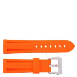 For Tudor Black Bay Straight Lug Tangerine Orange Rubber Watch Band