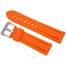 For Seiko Prospex Straight Lug Tangerine Orange Rubber Watch Band
