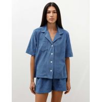 Cocktail in Towel Shirt - Summer Blue