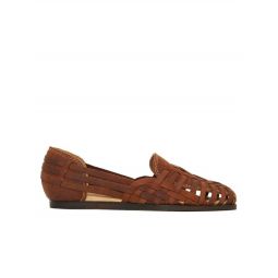 Raffi Leather Woven Sandal - Tan