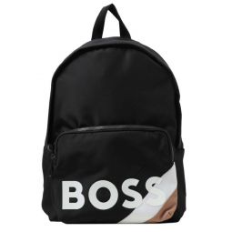 Mens Catch 2.0 M Black Canvas with Zip Closure Backpack - Black