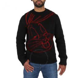 Black Bugs Bunny Artwork Looney Tunes Sweater, Size Medium