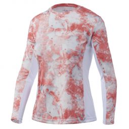 Huk Icon X Mossy Oak Fracture Long Sleeve Shirt - Womens