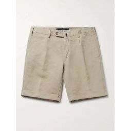 Slim-Fit Linen and Cotton-Blend Shorts