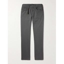 Slim-Fit Straight-Leg Stretch Modal and Cotton-Blend Trousers