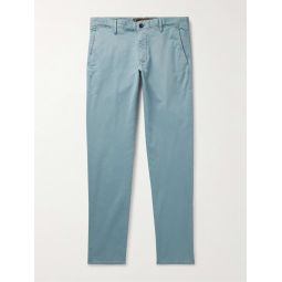 Slim-Fit Tapered Cotton-Blend Trousers