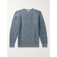 Aran-Knit Merino Wool and Cashmere-Blend Sweater