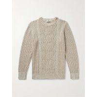 Aran Cable-Knit Linen Sweater