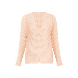 WOOL LIKE PLEATS CARDIGAN