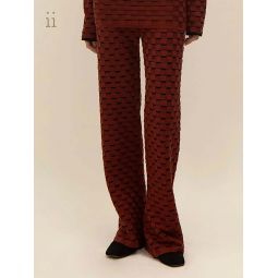 Knit Pants - Black/Tea Check