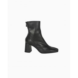 Tabatha Heeled Combo Suede and Leather Boot - Black