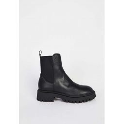 Guided Pull On Lug Sole Boot - Black