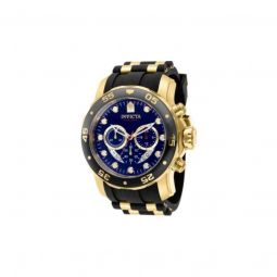 Men's Pro Diver Chronograph Silicone and Stainless Steel Blue Dial Watch