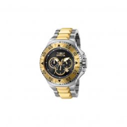 Men's Excursion Chronograph Stainless Steel Two-tone (Black and Gold-tone) Dial Watch