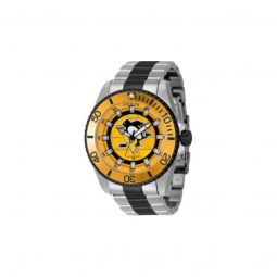 Men's NHL Stainless Steel Yellow Dial Watch