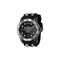Men's NHL Silicone and Stainless Steel Black Dial Watch