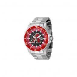 Men's MLB Stainless Steel Ivory and Red and White and Black Dial Watch
