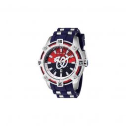 Men's MLB Silicone and Stainless Steel Red and White and Blue Dial Watch