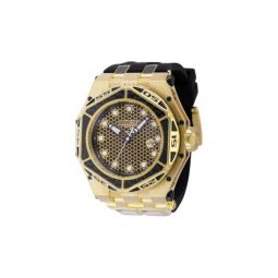 Men's Carbon Hawk Carbon Fiber and Silicone and Stainless Steel Two-tone (Black and Gold-tone) Dial Watch