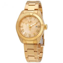 Angel Champagne Dial Gold-plated Ladies Watch