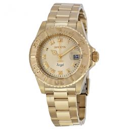 Angel Gold Dial 18kt Gold Ion-plated Ladies Watch