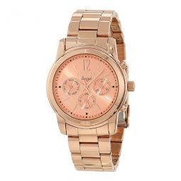 Angel Multi-Function Rose Dial Rose Gold-plated Ladies Watch