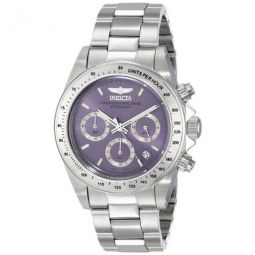 Speedway Chronograph Violet Dial Stainless Steel Ladies Watch