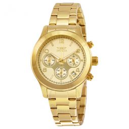 Angel Chronograph Gold Dial Ladies Watch