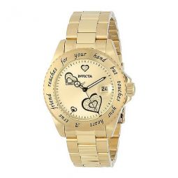 Angel Champagne Dial Yellow Gold-plated Ladies Watch