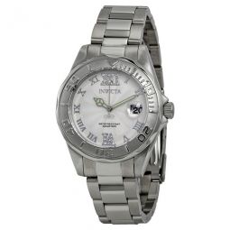 Pro Diver White Dial Stainless Steel Ladies Watch