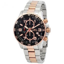 Specialty Chronograph Black Dial Stainless Steel Mens Watch