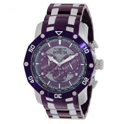 Pro Diver Chronograph Quartz Purple Dial Mens Watch